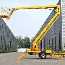 Towable articulated telescopic boom lift cherry picker hydraulic lift